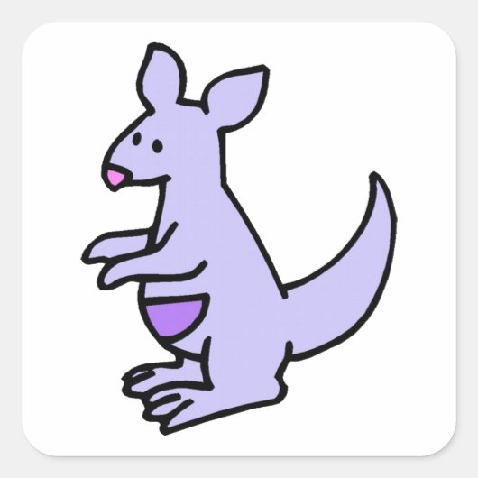 Little Kangaroo Vierkante Sticker (Voorkant)