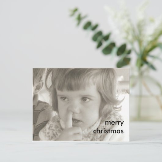 Little_Katie, Vrolijk Kerstfeest Feestdagenkaart (Staand voorkant)