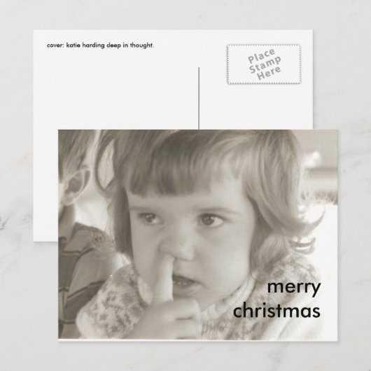 Little_Katie, Vrolijk Kerstfeest Feestdagenkaart (Voorkant / Achterkant)