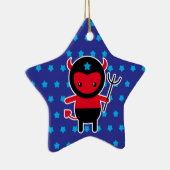 Little kawaii Ninja duivel Keramisch Ornament (Rechts)