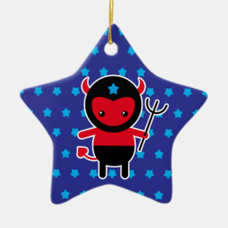 Little kawaii Ninja duivel Keramisch Ornament