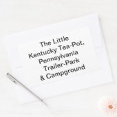 Little Kentucky-Teapot, Pa. Hankamer Artjunkhaus Rechthoekige Sticker (Envelop)