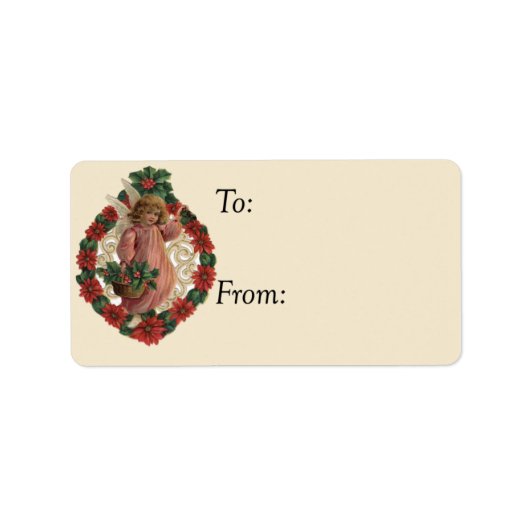Little KerstAngel  Gift Label (Voorkant)