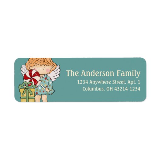 Little KerstAngel Return Address Label - d4 (Voorkant)