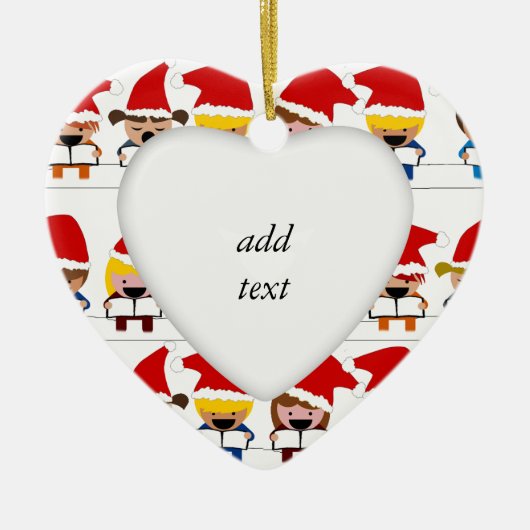 Little KerstCarolers Keramisch Ornament (Voorkant)