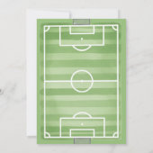 Little Kicker Soccer Baby Shower Invite Kaart (Achterkant)