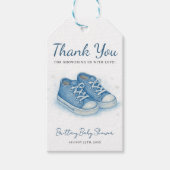 Little Kicks Sneakers Baby shower Gift Label Cadeaulabel (Voorkant)