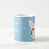 Little Kind Photo met Bunny Ears + Name Easter Blu Koffiemok (Center)