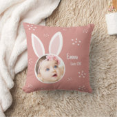 Little Kind Photo met Bunny Ears + Name Easter Roo Kussen (Deken)