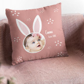 Little Kind Photo met Bunny Ears + Name Easter Roo Kussen