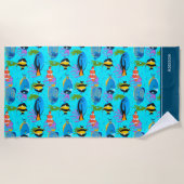 Little Kinder Ocean Fish Pattern Strandlaken (Voorkant)