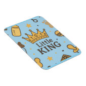 Little King Baby shower Banner – Blue & Gold Crow Magneet (Rechterzijde)