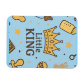 Little King Baby shower Banner – Blue & Gold Crow Magneet (Horizontaal)