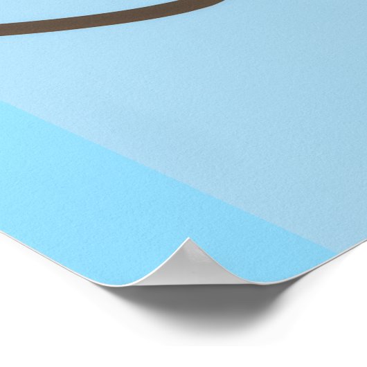 Little King Baby shower Banner – Blue & Gold Crow Poster (Hoek)