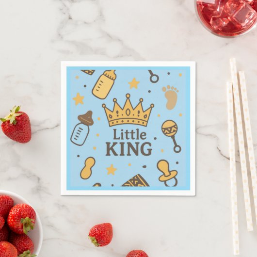 Little King Baby Shower Napkins Servet (Insitu)