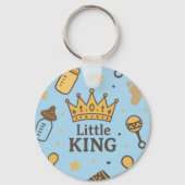 Little King Baby Shower  Sleutelhanger (Voorkant)