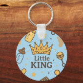 Little King Baby Shower  Sleutelhanger (Voorkant)