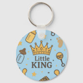 Little King Baby Shower  Sleutelhanger (Achterkant)