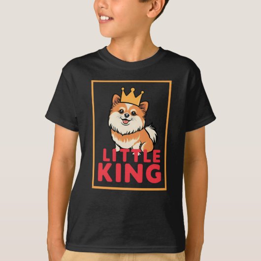 Little King Pomeranian T-shirt (Voorkant)