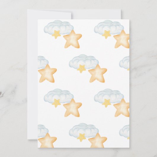 Little King Safari Lion Boy Baby shower Kaart (Achterkant)