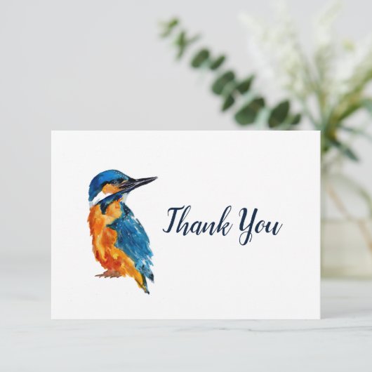 Little Kingfisher Bird Bedankkaart (Staand voorkant)