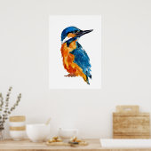 Little Kingfisher Bird Poster (Keuken)