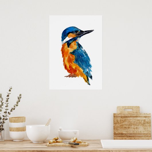 Little Kingfisher Bird Poster (Keuken)