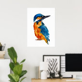 Little Kingfisher Bird Poster (Thuiskantoor)