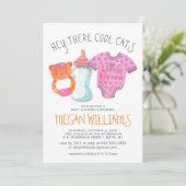 Little Kitten Baby shower Invitation (Staand voorkant)