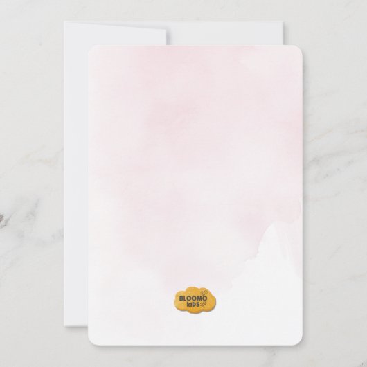 Little Kitten Baby shower Uitnodiging voor meisje (Achterkant)