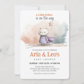 Little Kitten Baby shower Uitnodiging voor meisje (Voorkant)
