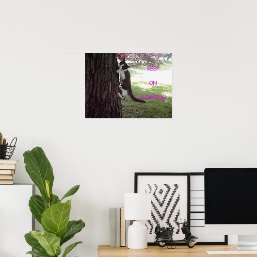 Little Kitten Big Tree-Poster Poster (Thuiskantoor)