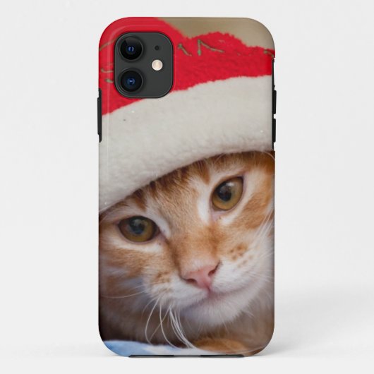 Little Kitten in Red kerstPet Case-Mate iPhone Case (Achterkant)