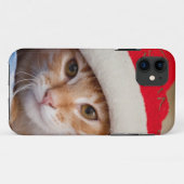 Little Kitten in Red kerstPet Case-Mate iPhone Case (Achterkant (horizontaal))