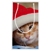 Little Kitten in Red kerstPet Klein Cadeauzakje (Voorkant)