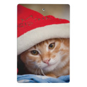 Little Kitten in Red kerstPet Mini Klembord (Achterkant)