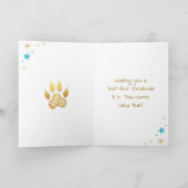 Little Kitten on Christmas Tree Personalized Feestdagen Kaart (Binnen)