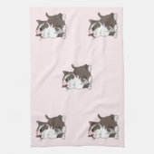 Little Kittens Kitchen Towel Pink Theedoek (Verticaal)