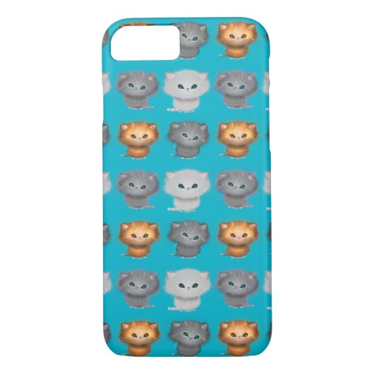 Little Kittens Pattern Tabby Persian Katten Case-Mate iPhone Case (Achterkant)
