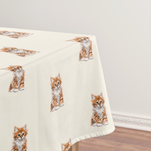 Little Kittens Tablecloth - Uw kleuren Tafelkleed (Voorbeeld)
