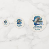 Little Knight Dragon Silver Star Baby shower Confetti (Voorkanten)