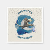 Little Knight Dragon Silver Star Baby shower Servet (Voorkant)