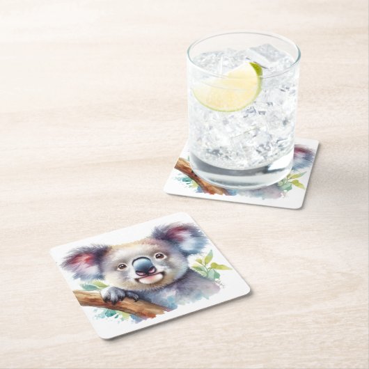 Little Koala Beer Australisch dier Kartonnen Onderzetters (Insitu)