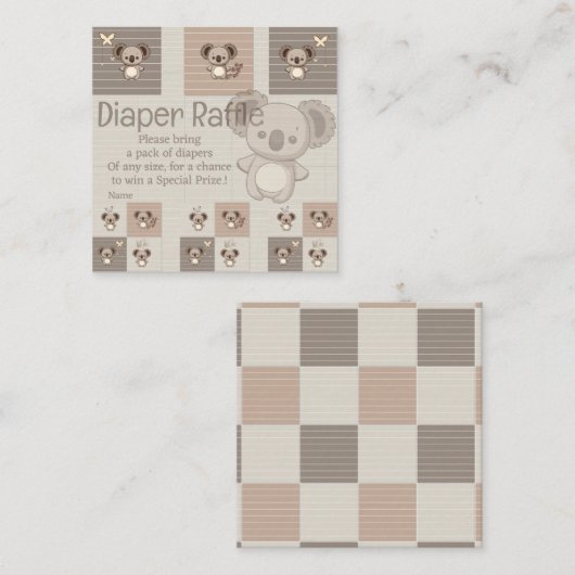 Little Koala Bliss Informatiekaartje (Voorkant / Achterkant)