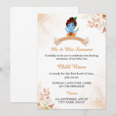 Little Krishna Annaprashan Invitation Kaart (Voorkant / Achterkant)