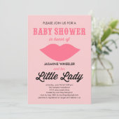 Little Lady Baby Shower-uitnodigingen Kaart (Staand voorkant)