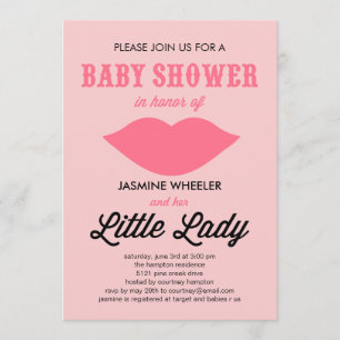 Little Lady Baby Shower-uitnodigingen Kaart