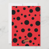 Little Lady Bug Birthday Uitnodiging (Achterkant)