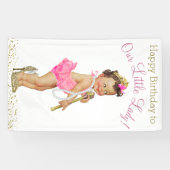 Little Lady High Heels Parels Meisjes Verjaardagsf Spandoek (Horizontaal)