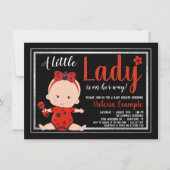 Little Lady Ladybug Baby Girl Baby shower Kaart (Voorkant)